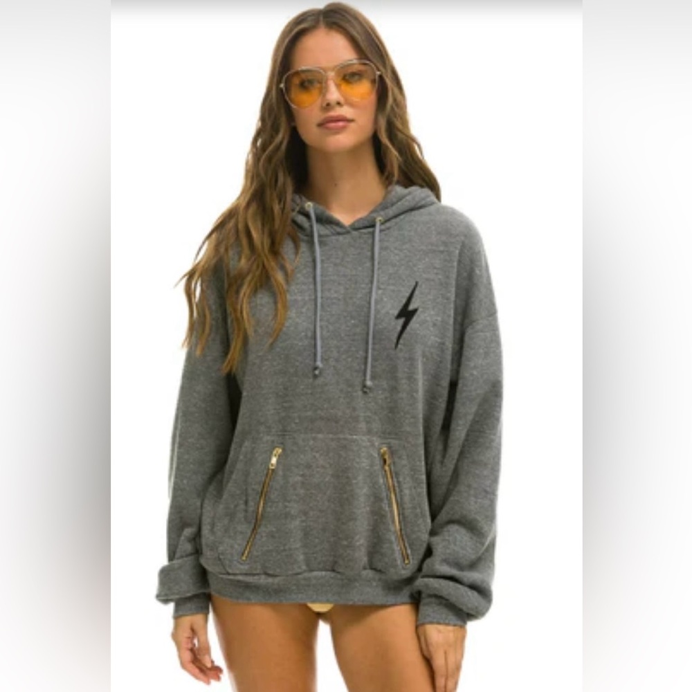 Aviator Nation- Bolt Stitched Relaxed Pull-Over Hoodie- size XL